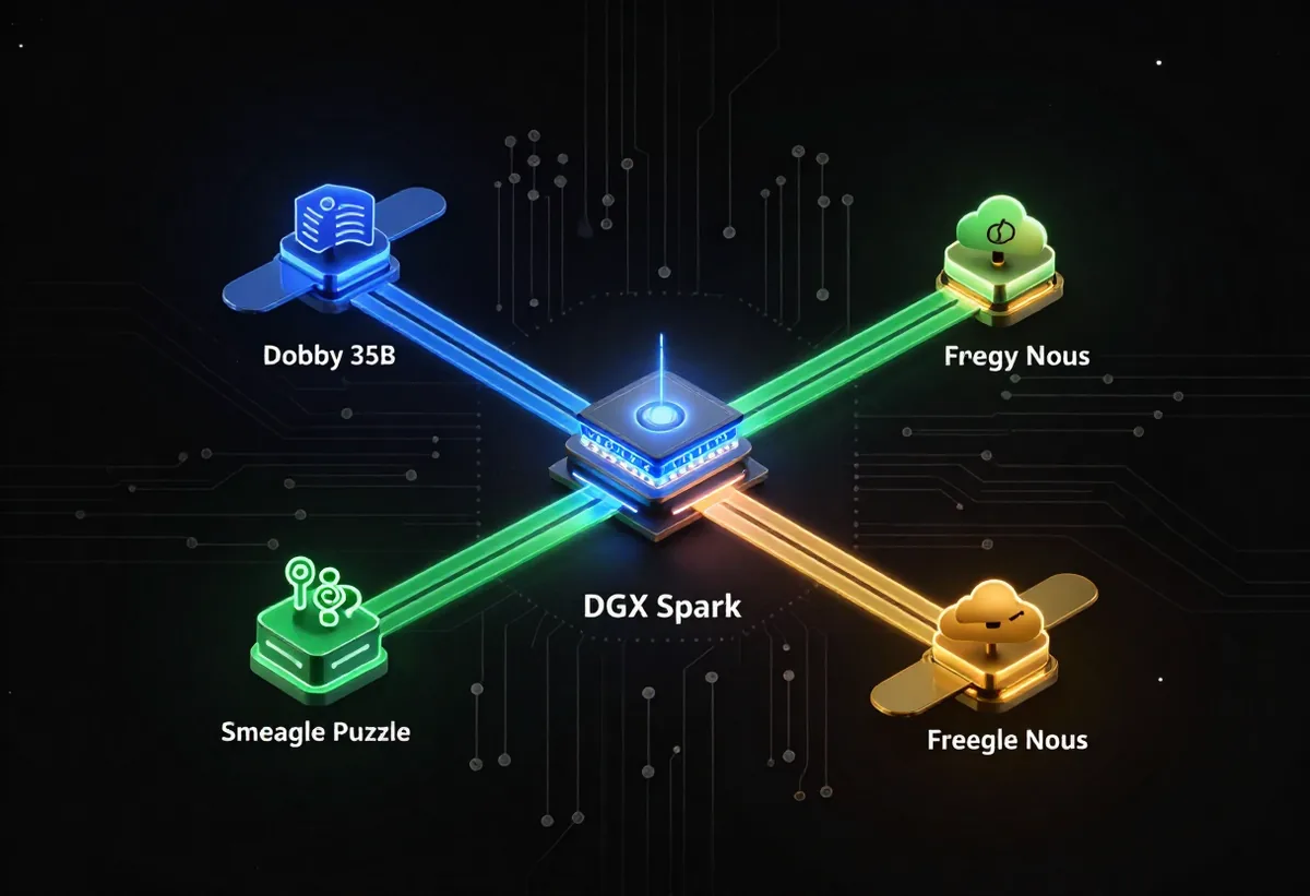 The local DGX Spark systems topology — a node graph generated on my own hardware